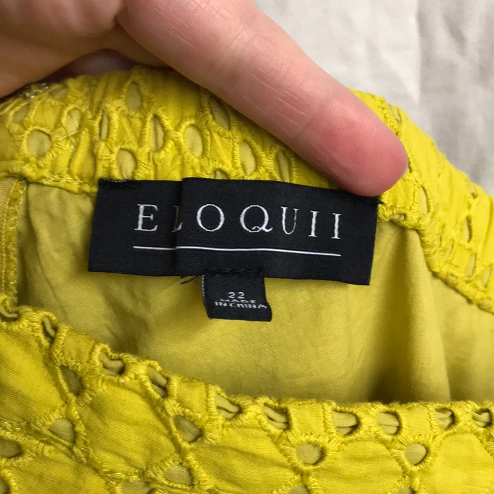 Eloquii marigold eyelet skirt 22W - Picture 2 of 4